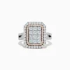 BH Multi Bouquet Two Tone Gold Diamond Ring | Rings