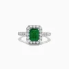 Effy Jewelry Brasilica 14K 2-Tone Gold Emerald and Diamond Ring, 2.17 TCW | Rings