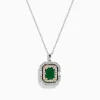 Effy Jewelry Brasilica 14K Two Tone Gold Emerald and Diamond Pendant, 2.09 TCW | Necklaces & Pendants