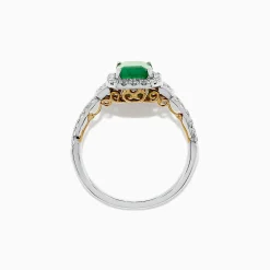 BH Multi Brasilica 14K Two Tone Gold Emerald and Diamond Ring, 1.90 TCW | Rings