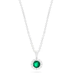 Effy Jewelry Brasilica 14K White Gold Emerald and Diamond Pendant, 0.41 TCW | Necklaces & Pendants
