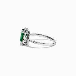 Effy Jewelry Brasilica 14K White Gold Emerald and Diamond Ring, 1.69 TCW | Rings