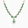Effy Jewelry Brasilica 14K Yellow Gold Emerald and Diamond Necklace, 9.74 TCW | Necklaces & Pendants