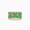 BH Multi Brasilica 14K Yellow Gold Emerald and Diamond Ring | Rings