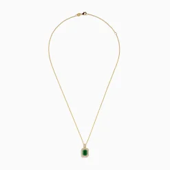 Effy Jewelry Brasilica 14K Yellow Gold Emerald and Diamond Pendant | Necklaces & Pendants