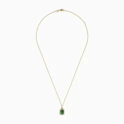 Effy Jewelry Brasilica 14K Yellow Gold Emerald u0026 Diamond Pendant, 1.62 TWC | Necklaces & Pendants