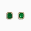 Effy Jewelry Brasillica 14K Yellow Gold Emerald and Diamond Earrings | Earrings
