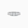 effyjewelry.com Bridal 14K White Gold Diamond Three Stone Ring, 0.39 TCW | Rings