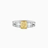 BH Multi Canare 18K Gold Yellow Diamond Engagement u0026 Wedding Ring Set, 2.57 TCW | Rings