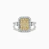 Effy Jewelry Canare` 14K Two Tone Gold White and Yellow Diamond Ring | Rings