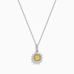 Effy Jewelry Canare 18K Two Tone Gold White and Yellow Diamond Pendant | Necklaces & Pendants