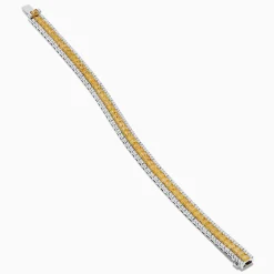 Effy Jewelry Canare 18K Two Tone Gold White u0026 Yellow Diamond Bracelet | Bracelets