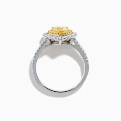 Effy Jewelry Canare 18K Two Tone Gold White u0026 Yellow Diamond Heart Ring | Rings
