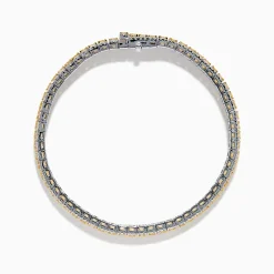 Effy Jewelry Canare 18K Two Tone Gold White u0026 Yellow Diamond Bracelet | Bracelets