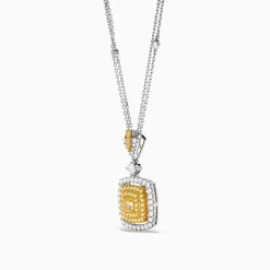 Effy Jewelry Canare 18K Two Tone Gold White and Yellow Diamond Pendant | Necklaces & Pendants