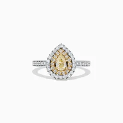 BH Multi Canare 14K Two Tone Gold Yellow and White Diamond Ring | Rings