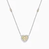 Effy Jewelry Canare 14K Two Tone Gold Yellow Diamond Heart Necklace, 0.71 TCW | Necklaces & Pendants