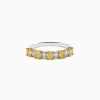 Effy Jewelry Canare 18K Two Tone White u0026 Yellow Diamond Band Ring | Rings