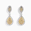 Effy Jewelry Canare` 14K Two Tone Yellow and White Diamond Earrings | Earrings