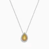 Effy Jewelry Canare 14K Two-Tone Gold Pear Shaped Yellow Diamond Pendant | Necklaces & Pendants