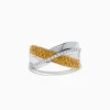 Effy Jewelry Canare 14K Two-Tone Gold Yellow and White Diamond Ring, 0.44 TCW | Rings