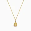 Effy Jewelry Canare' 14K Yellow Gold White and Yellow Diamond Pendant | Necklaces & Pendants