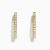 BH Multi Canare 14K Yellow Gold Yellow Diamond 7/8" Hoop Earrings, 0.57 TCW | Earrings