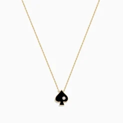 Effy Jewelry Casino 14K Yellow Gold Diamond Spade Suit Necklace | Necklaces & Pendants