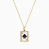 Effy Jewelry Casino 14K Yellow Gold Diamond and Sapphire Spade Card Pendant | Necklaces & Pendants