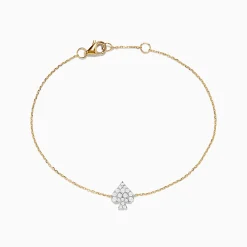 Effy Jewelry Casino 14K Yellow Gold Diamond Spade Suit Bracelet | Bracelets