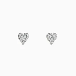 Effy Jewelry Casino 14K Yellow Gold Diamond Heart Stud Earrings | Earrings