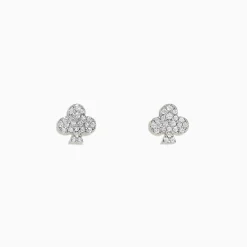 Effy Jewelry Casino 14K Yellow Gold Diamond Clubs Suit Stud Earrings | Earrings