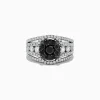 Effy Jewelry Caviar 14K White Gold White and Black Diamond Ring | Rings