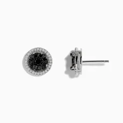 Effy Jewelry Caviar 14K White Gold White and Black Diamond Stud Earrings | Earrings