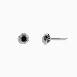 Effy Jewelry Caviar 14K White Gold White and Black Diamond Stud Earrings | Earrings