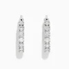 BH Multi Classique 14K White Gold 1" Diamond Hoop Earrings | Earrings