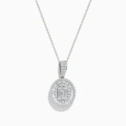 Effy Jewelry Classique 14K White Gold DIamond Pendant | Necklaces & Pendants