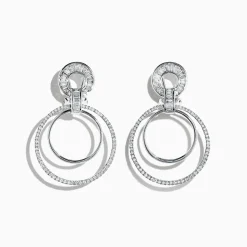 Effy Jewelry Classique 14K White Gold Diamond Drop Earrings, 1.12 TCW | Earrings