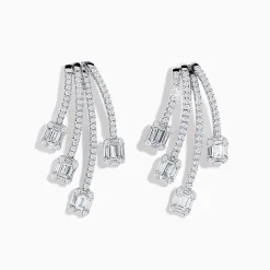 Effy Jewelry Classique 14K White Gold Diamond Earrings | Earrings