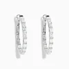 Effy Jewelry Classique 14K White Gold Diamond Hoop Earrings | Earrings