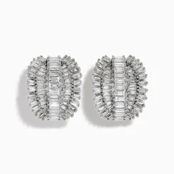 Effy Jewelry Classique 14k White Gold Diamond Earrings | Earrings