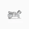 BH Classique 14K White Gold Diamond Bow Ring, 1.08 TCW | Rings