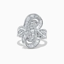 effyjewelry.com Classique 14K White Gold Diamond Knot Ring, 1.67 TCW | Rings