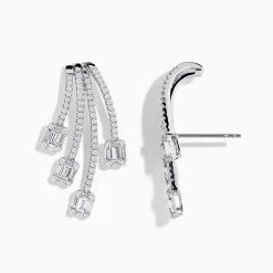 Effy Jewelry Classique 14K White Gold Diamond Earrings | Earrings