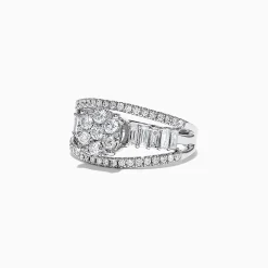 Effy Jewelry Classique 14K White Gold Diamond Split Band Ring, 1.25 TCW | Rings