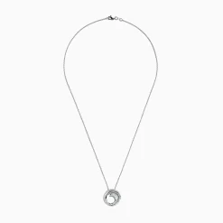 Effy Jewelry Classique 14K White Gold Diamond Swirl Pendant, 0.48 TCW | Necklaces & Pendants