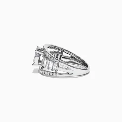 Effy Jewelry Classique 14K White Gold Diamond Split Band Ring, 1.25 TCW | Rings