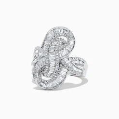 effyjewelry.com Classique 14K White Gold Diamond Knot Ring, 1.67 TCW | Rings