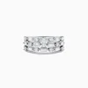 Effy Jewelry Classique 14K White Gold Multi Shape 3 Row Diamond Band | Rings
