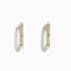 Effy Jewelry D'Oro 14 Karat Yellow Gold 5/8" Diamond Bamboo Hoop Earrings | Earrings
